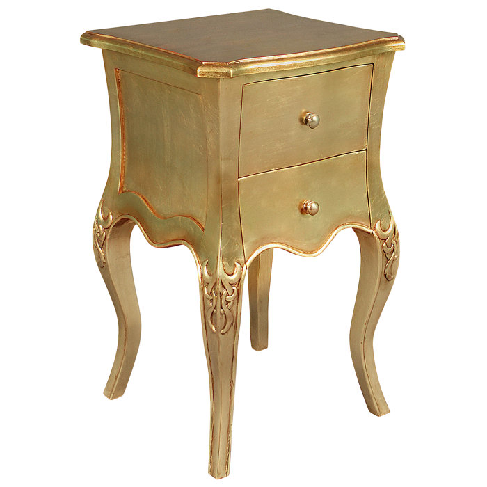 Design Toscano Hayworth Gilded Solid Wood Nightstand Wayfair